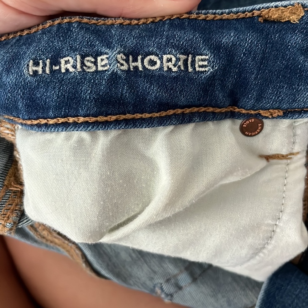 American Eagle button fly hi-rise shortie super stretch size 4 - Picture 5 of 7